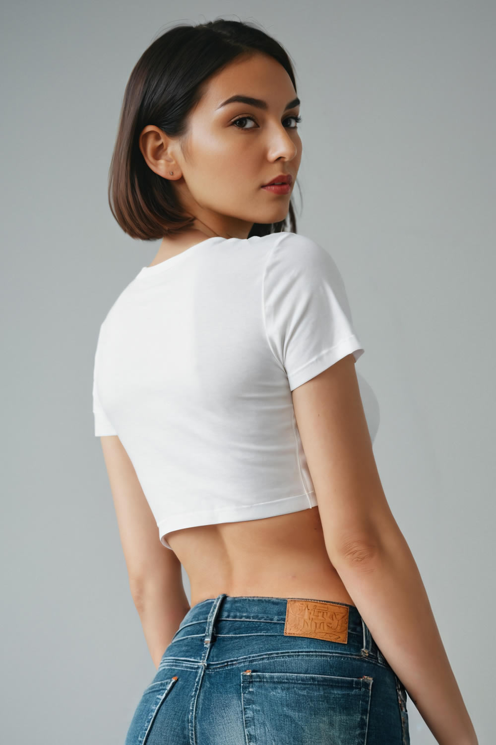 Good Vibes Only Baskılı Beyaz Crop Tişört